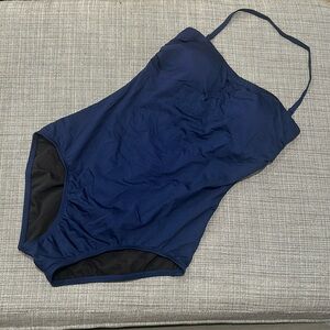Navy Blue Halter Top One Piece